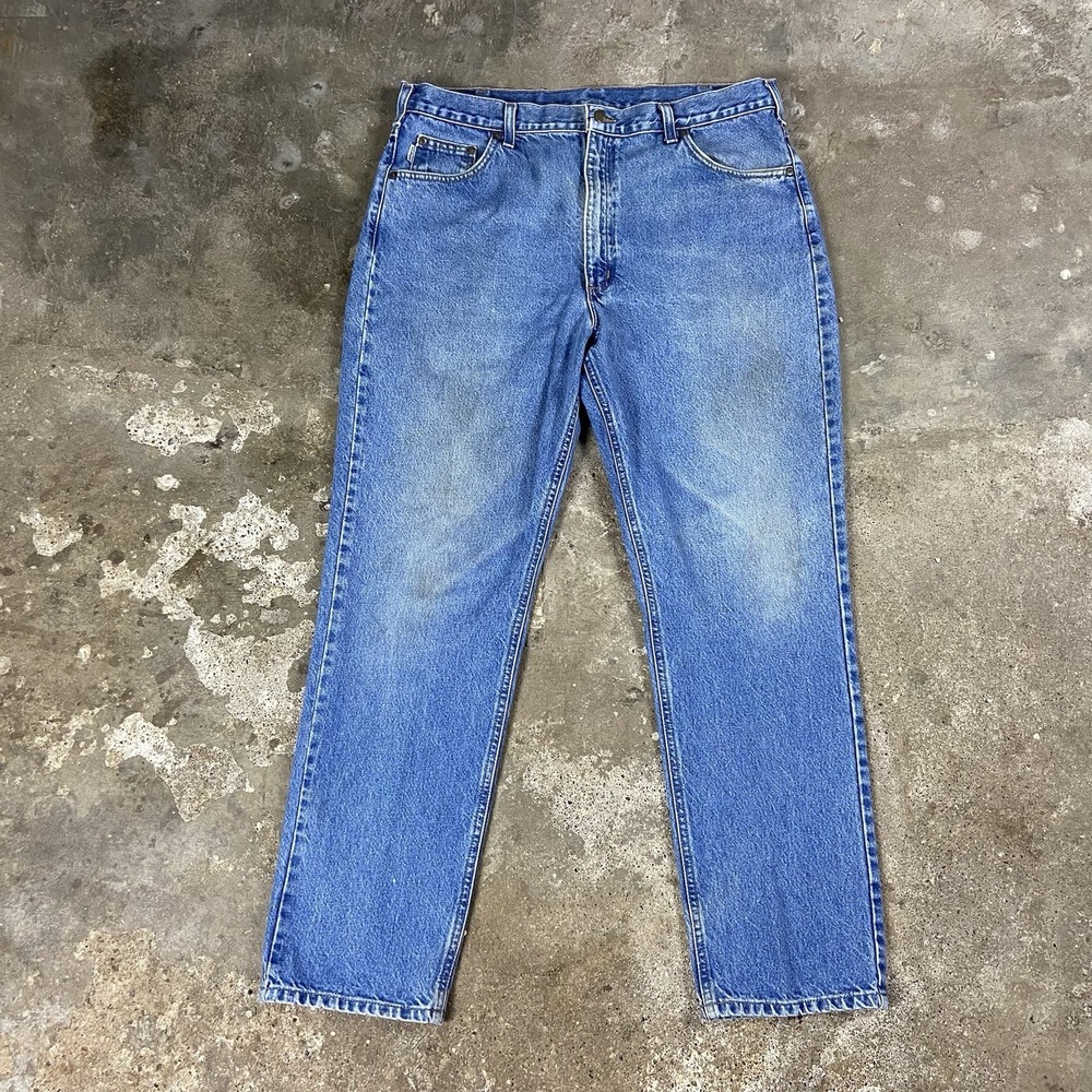 Vintage‎ Carhartt Jeans Size 40x32 Blue Denim Medium Wash Traditional Fit Work